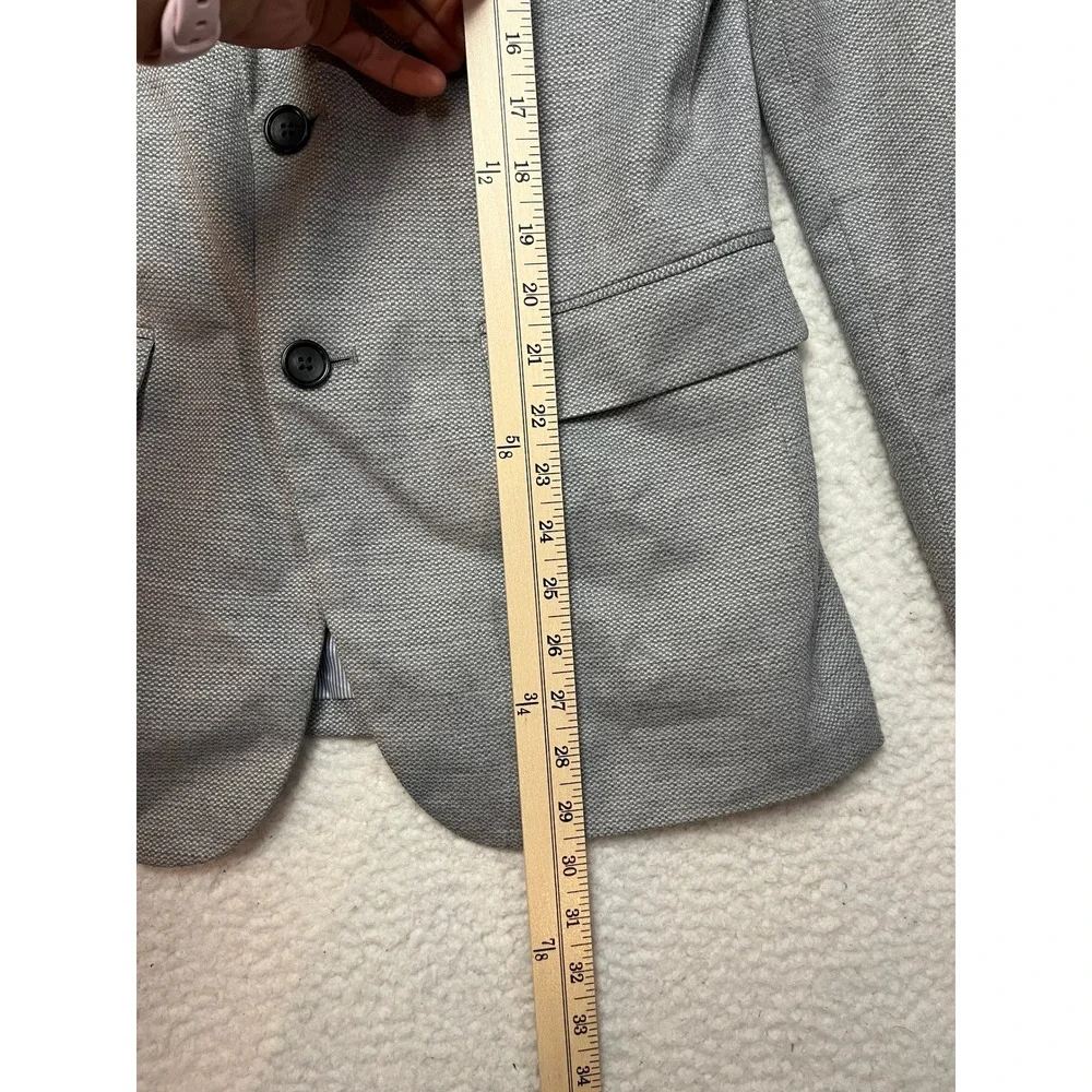 Banana Republic Blazer Mens 38R Gray Slim Fit Sport Coat Two Button Professional